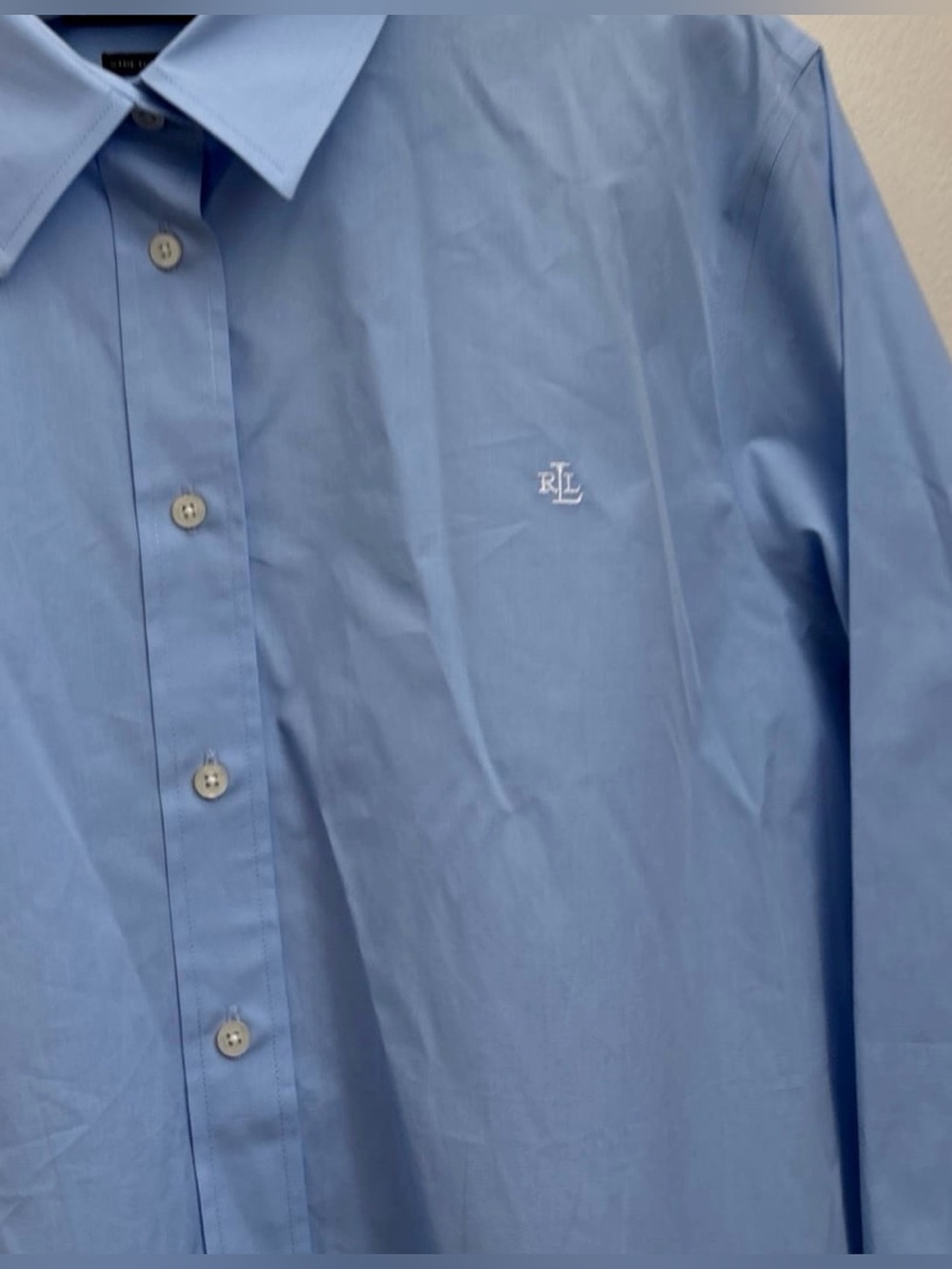 Lauren Ralph Lauren Light Blue Women's Button-Down Shirt XL NWT - Picture 5 of 14